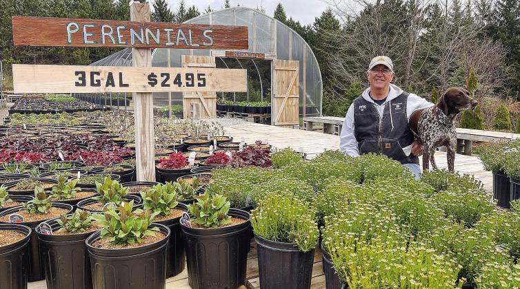 Kris Ernst of Peninsula Perennials is pictured after opening day on April 27 at Peninsula Perennials Nursery in Northport. The nursery is open Monday through Friday 9-4 p.m. and Saturdays from 9-2 p.m. Enterprise photo by Meakalia Previch-Liu
