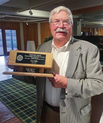 Glen Lake legendary teacher and coach Don Miller was honored Friday as the 13th Annual Owen Bahle Award for Service. Enterprise photo by Brian Freiberger
