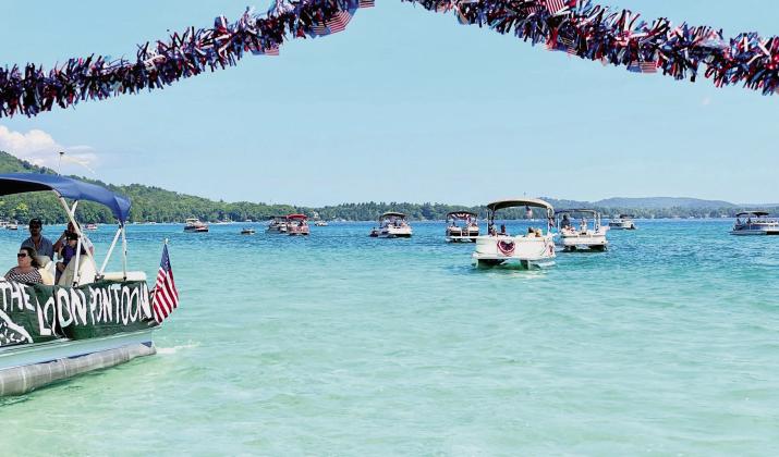 Two boat parades are scheduled on Independence Day— One at 11 a.m. on Lake Leelanau and the other, at 3 p.m. on the Glen Lake Narrows. Photo courtesy of Michele Aucello