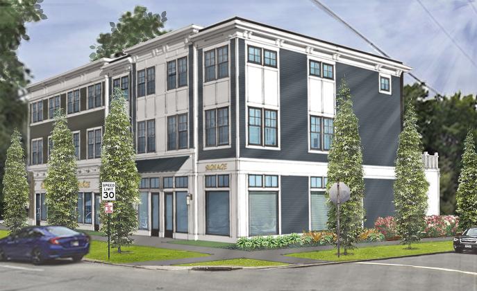 The design of a new commercial building planned for downtown Leland has drawn criticism, but developer Joel Peterson is already incorporating suggestions into updated plans. Courtesy photo