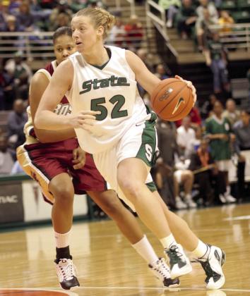 Liz (Shimek) Moeggenberg was picked 18th in the 2006 WNBA draft after a successful college career at Michigan State. Enterprise file photo
