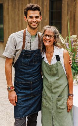 Naomi and Loghan Call, both founders of Audacia Elixirs (along with cofounder Roman Albaugh), are pictured. The mother and son duo collaborated and researched during the COVID pandemic to create the nonalcoholic beverage brand which now offers two handcrafted elixirs on the market. Photo courtesy of Ben Law Photography