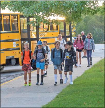 These Glen Lake children were among the 751 students from the school who returned to classrooms this week. Enterprise photo by Brian Freiberger