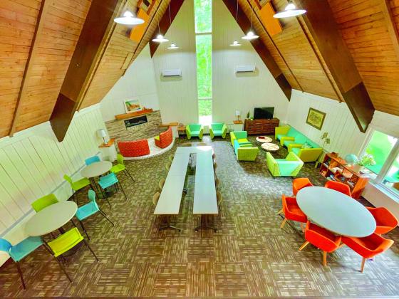 Improvements to the Karman Activity Center, dining room, the Cook Learning Commons, and this new creative arts space have transformed the Leelanau School campus. Courtesy photo