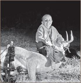 Mitchell Zywicki feels more at home with a crossbow than a rifle. He arrowed a mature eight-point during the youth deer season. Courtesy photo