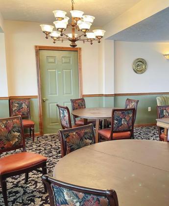 The dining room at Glen Lake Manor, which served as part of the fine-dining restaurant portion of the building, has undergone renovations recently and is available to be leased as a small event space in the near future. Enterprise photo by Meakalia Previch-Liu