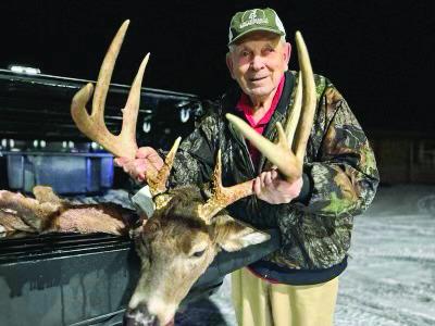 88-year-old Alvin Ance shot the biggest buck of his 74-year career on the last day of the Tribal hunting season. He’s in the running for the person who has shot the most Michigan bucks over his lifetime. Courtesy photo
