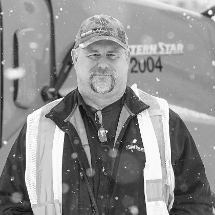David Priest, a guardian of the roads, has been plowing his way for the Leelanau Road Commission for nearly 15 years. Enterprise photo by Brian Freiberger