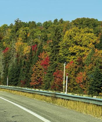 Fall foliage has just begun to show along Leelanau’s roadways. Enterprise photo by Amy Hubbell