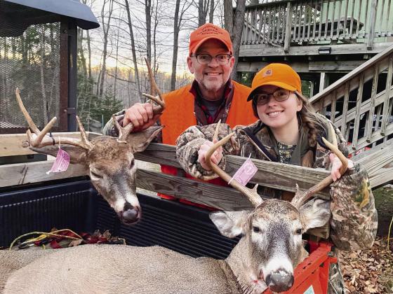 Greg and daughter Lily Julian of Kasson Township have no complaints about the 2023 firearms deer season. Courtesy photo